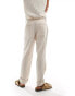 Jack & Jones linen mix chino in cream