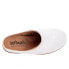 Softwalk Madison S2056-100 Womens White Leather Slip On Clog Flats Shoes