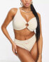 Ivory Rose Fuller Bust one shoulder top with removable pads in gold shimmer