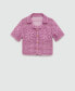 Women's Flowers Detail Crochet Shirt