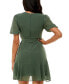 Puff-Sleeve A-Line Dress