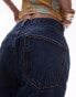 Topshop straight Kort jeans in rich blue