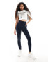 ASOS 4505 Petite Icon running tie waist gym legging with phone pocket in navy