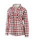 Women's Oatmeal Chicago Bulls Plaid Button-Up Shirt Jacket