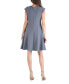 Scoop Neck A-Line Dress with Keyhole Detail