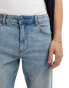 ASOS DESIGN tapered jeans in light wash blue