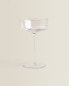 Blown crystalline sparkling wine flute