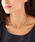 Heritage D Link Gold-tone Stainless Steel Chain Necklace