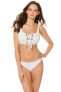 Michael Michael Kors Women's Sea Solids Classic Bikini Top White Size S 306469