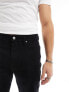 ASOS DESIGN straight leg jeans in no fade black