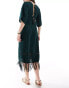 Accessorize maxi beach kaftan in green