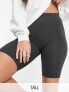 Brave Soul Tall sindy legging shorts in dark grey