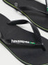 Havaianas Brasil Logo flip flops in black