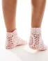 Reclaimed Vintage crochet socks in pink