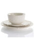 Luna Embossed Scalloped Dinnerware Set of 16 Pieces