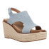 Corkys Freddie Espadrille Wedge Womens Blue Casual Sandals 41-0189-DEMN