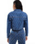 Vero Moda rhinestone denim jacket co-ord in medium blue