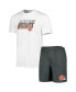 Комплект пижамы Concepts Sport Charcoal, White Cleveland Browns Downfield T-shirt and Shorts Sleep Set