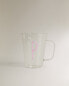 Borosilicate mug with initial p