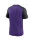 Men's Heathered Purple, Heathered Black Minnesota Vikings Color Block Team Name T-shirt