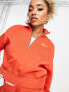 Nike mini swoosh quarter zip sweatshirt in mantra orange