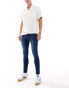 DTT stretch skinny fit jeans in dark blue