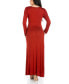 Women's Long Sleeve T-Shirt Maxi Dress