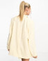 Weekday Isa co-ord linen mix blazer in pastel yellow