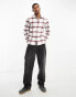 Hollister checked shirt in white and red