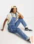 Dickies duck canvas classic bib denim dungarees in blue