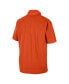 Men's Orange Clemson Tigers Coaches Half-Zip Short Sleeve Jacket