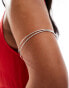 DesignB London Curve simple arm cuff in silver