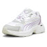 Puma Teveris Nitro Metallic Lace Up Womens White Sneakers Casual Shoes 39109805