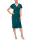 Women's Jersey V-Neck Short-Sleeve Dress