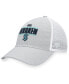 Men's Heather Gray, White Seattle Kraken Team Trucker Snapback Hat