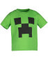 Boys Creeper Skeleton Zombie Enderman Graphic T-Shirt and Mesh Shorts Outfit Set to