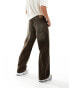 Weekday Sphere low waist loose fit jeans in brown wash