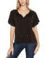 Women's Embellished Flutter Sleeve Knit Top