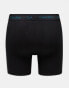 Calvin Klein cotton stretch boxer briefs 3 pack in black with coloured logo