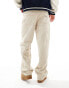 Pull&Bear straight fit carpenter jean in ecru