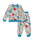 Little Boys Sonic the Hedgehog Tails Knuckles French Terry Sweatshirt and Jogger Pants Set to