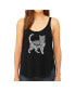 Women's Premium Word Art Flowy Tank Top- Cat