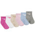 Baby and Toddler Boys or Girls Swoosh Ankle Socks, Pack of 6