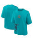 Women's Aqua Miami Dolphins Boxy T-Shirt