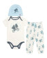 Welcome to the Universe Baby E.T. the Extra-Terrestrial Baby Bodysuit, Pant & Hat 3 Piece STusk / Dark Grey Heather