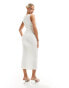 ASOS DESIGN Maternity strappy v neck midaxi dress in cream