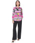 Karl Lagerfeld Women's Collared Long-Sleeve Button-Up Blouse