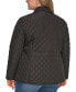 Womens Plus Size Collared Quilted Coat