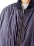 COLLUSION washed bomber jacket in navy