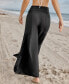 Women's Belted Sash Flounce Pants